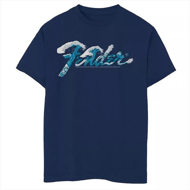 Boys 8-20 Husky Fender The Great Wave Graphic Tee, Boys Blue Product Image