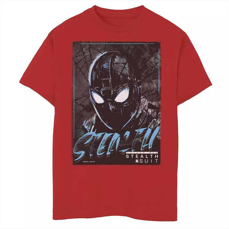 Boys 8-20 Marvel Spider-Man Far From Home Stealth Suit Portrait Poster Graphic Tee, Boys Product Image