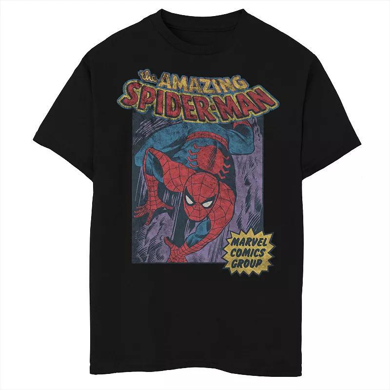 Boys 8-20 & Husky Marvels The Amazing Spiderman Comic Poster Graphic Tee, Boys Product Image