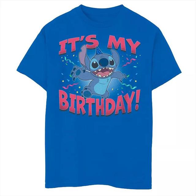 Boys 4-7 Lilo & Stitch Its My Birthday Stitch Graphic Tee, Boys, Blue Product Image