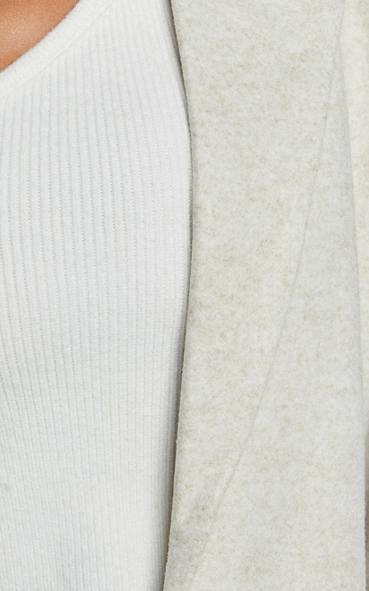 Jonas Coat - Pocket Detail Longline Coat in Beige Product Image