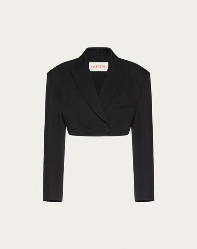 Blazer Aus Grisaille Frau Schwarz 42 In Black Product Image