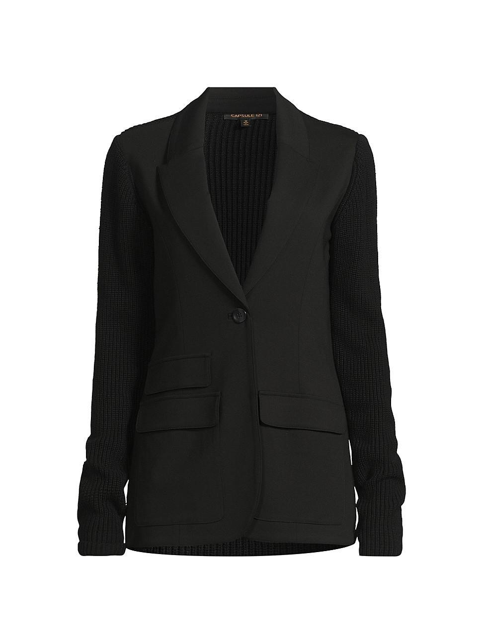 Womens Lovell Peaked Rib-Knit Blazer Product Image