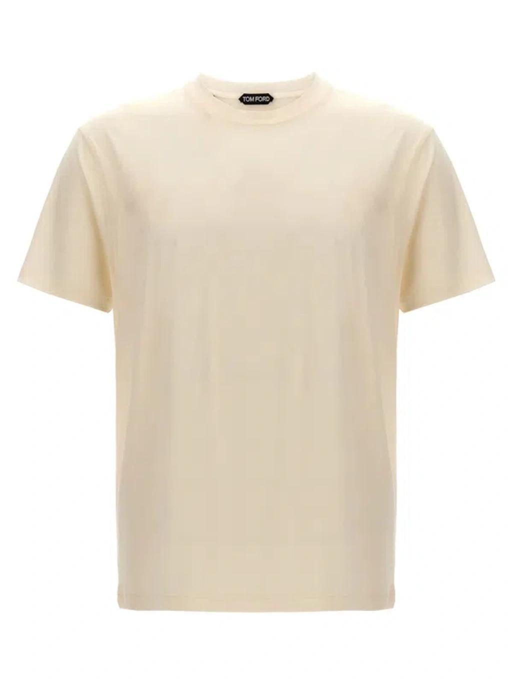 TOM FORD Men Lyocell Blend T-shirt In White Product Image