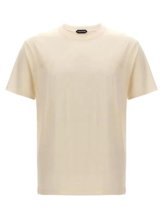 TOM FORD Men Lyocell Blend T-shirt In White Product Image