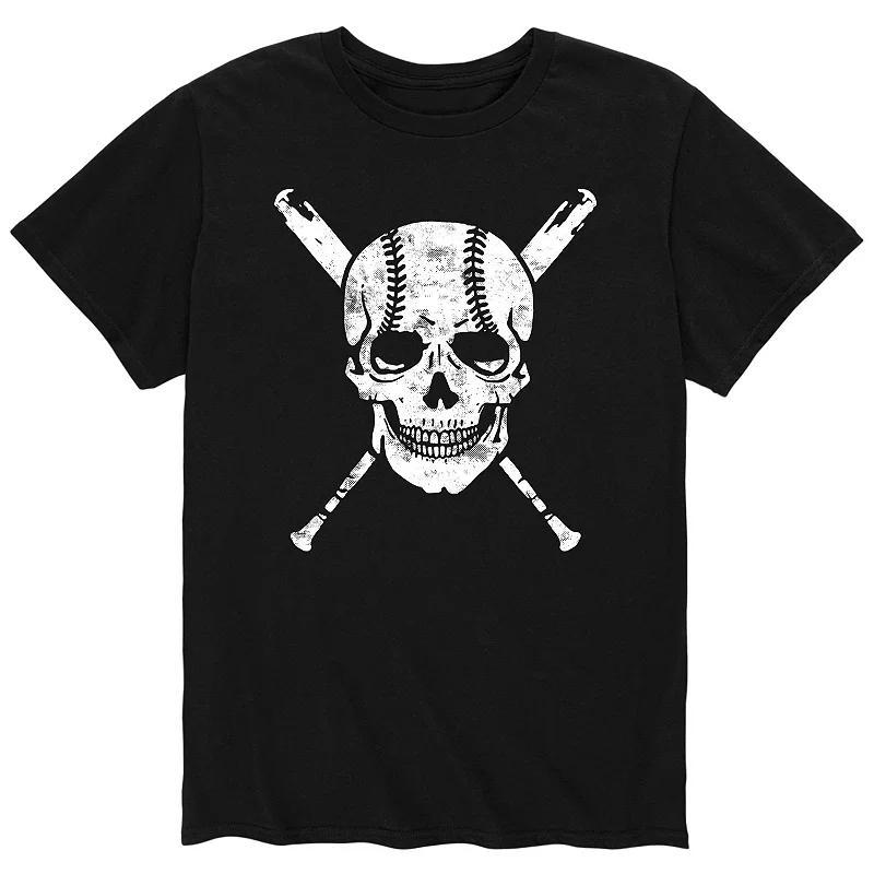 Mens Baseball Skull Tee Product Image