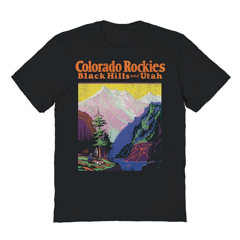 Mens Colorado Rockies Dark Graphic Tee Black Product Image