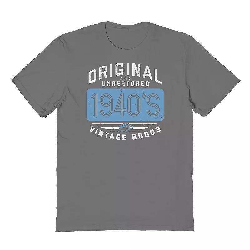 Mens Built in The Forties Graphic Tee Grey Product Image