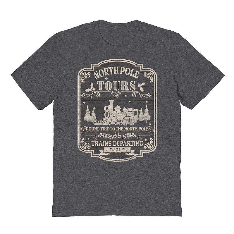 Mens North Pole Tour Graphic Tee, Womens Dark Grey Product Image