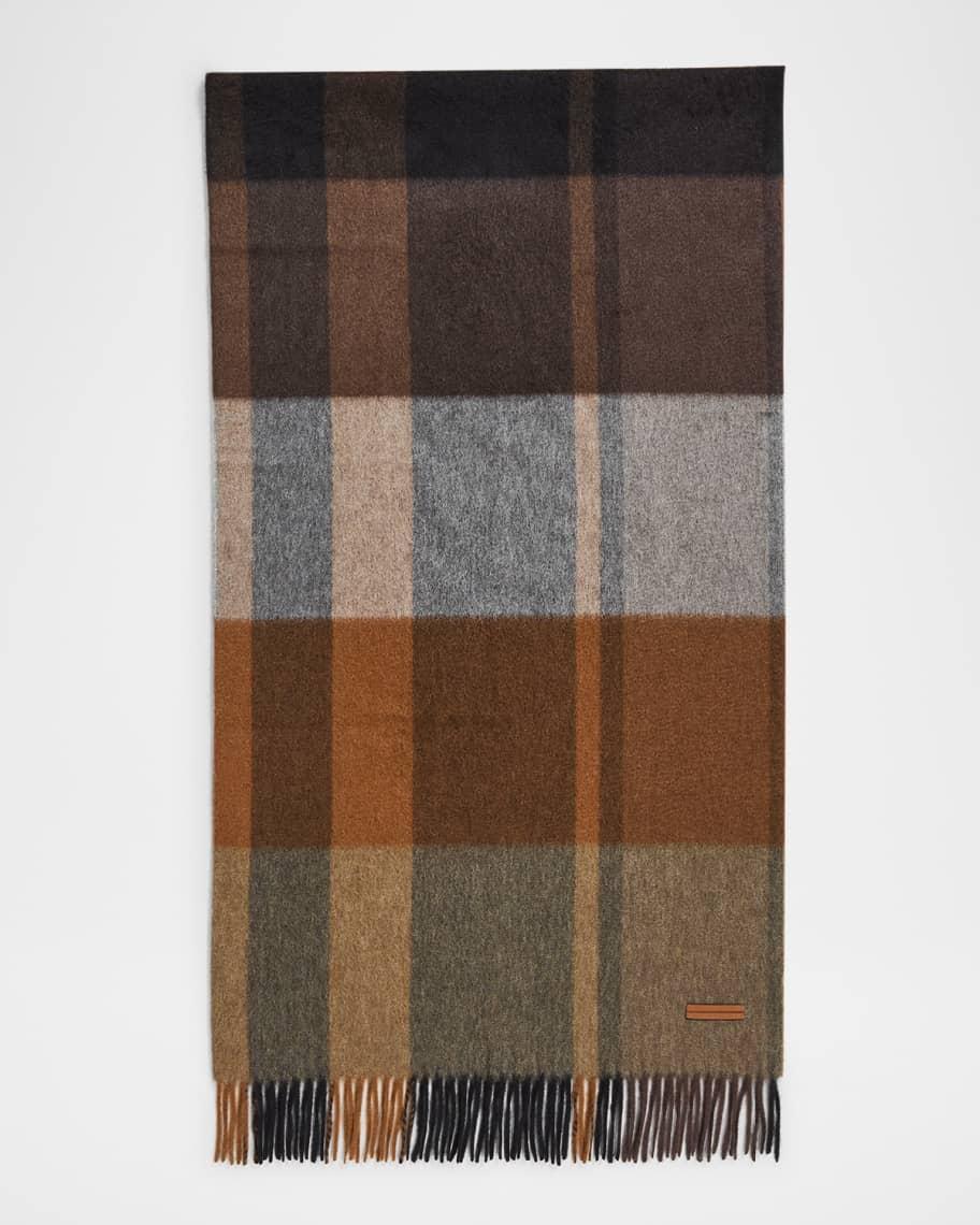 Men's Oasi Cashmere Plaid Scarf Product Image