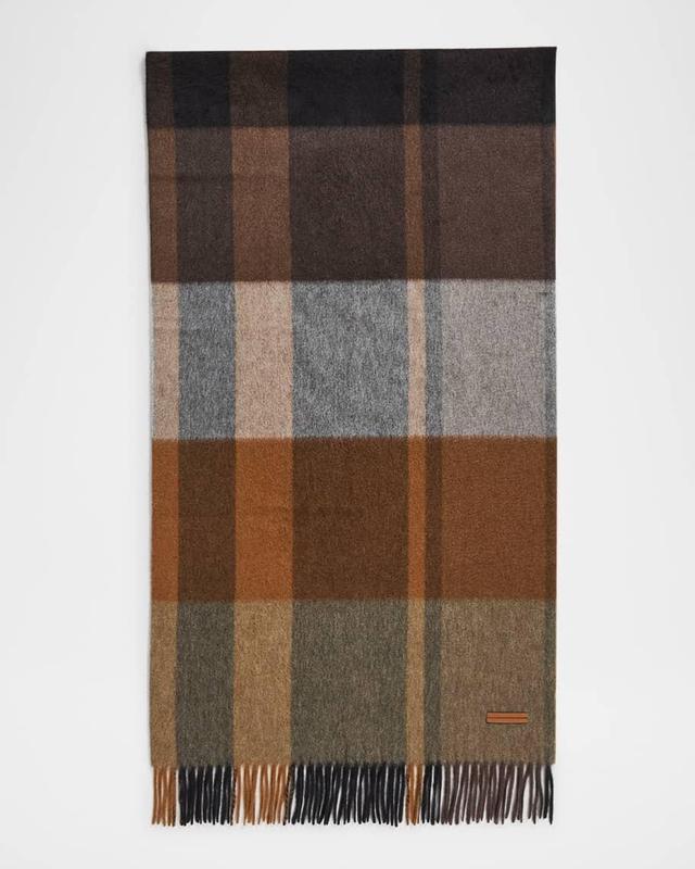 Mens Oasi Cashmere Plaid Scarf Product Image