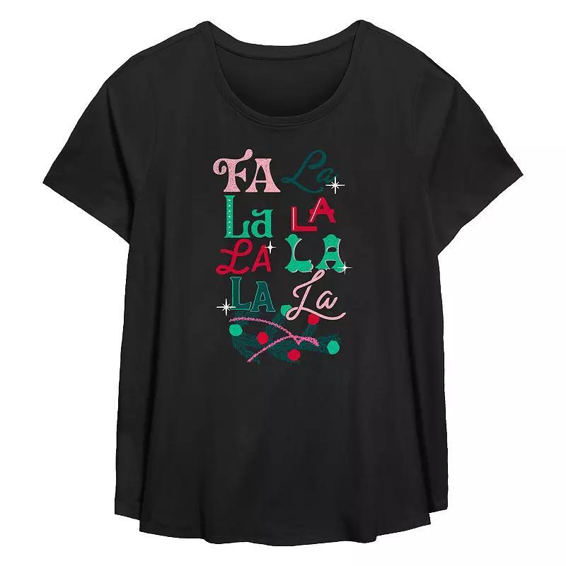 Plus Size Christmas Scene Ornament Flowy Graphic Tee, Womens Product Image