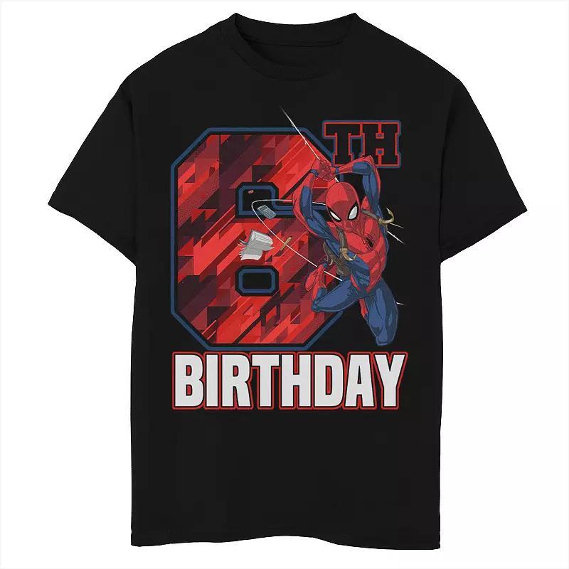 Boys Marvel Spider-Man Web Swing 6th Birthday Husky Graphic Tee, Boys Product Image