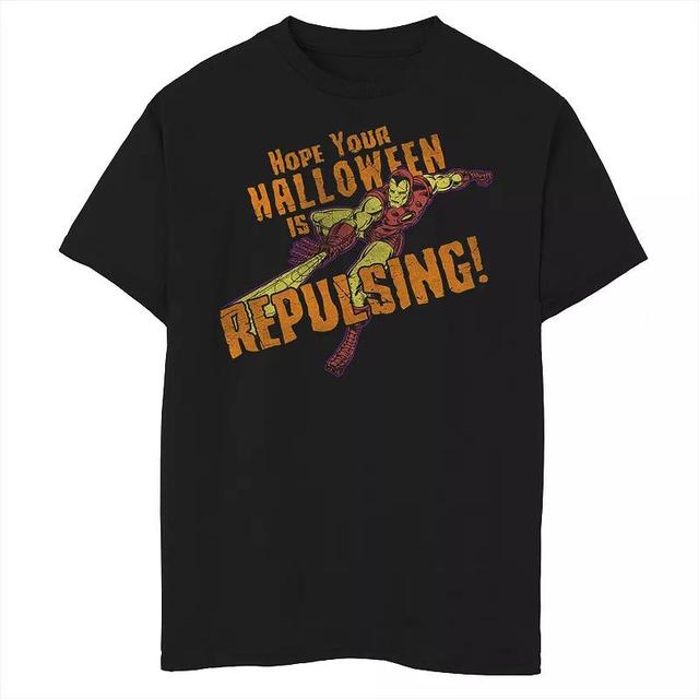 Boys 8-20 Marvel Avengers Iron Man Hope Your Halloween Is Repulsing Graphic Tee, Boys Product Image