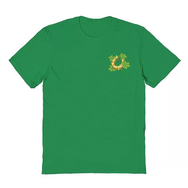 Mens St Patricks Day Lucky Horseshoe Graphic Tee Product Image