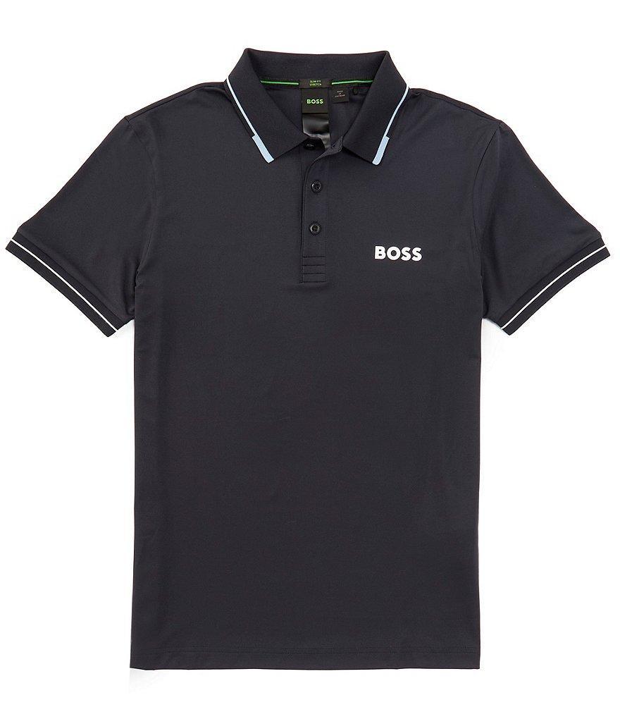 BOSS Slim Fit Performance Stretch Paul Pro Short Sleeve Polo Shirt Product Image