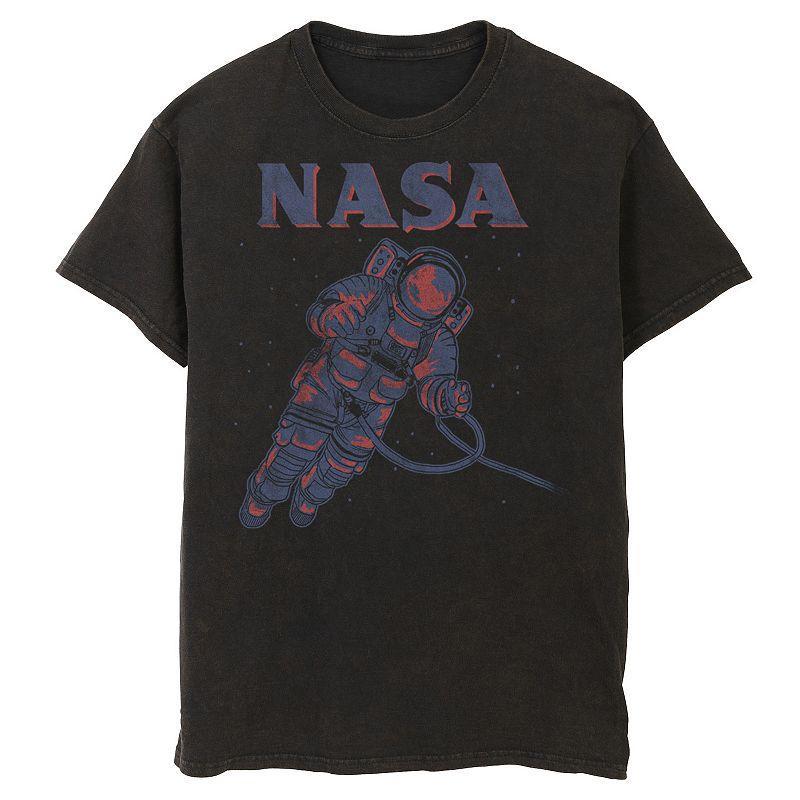 Mens NASA Neon Astronaut Cowboy In Space Graphic Tee Product Image