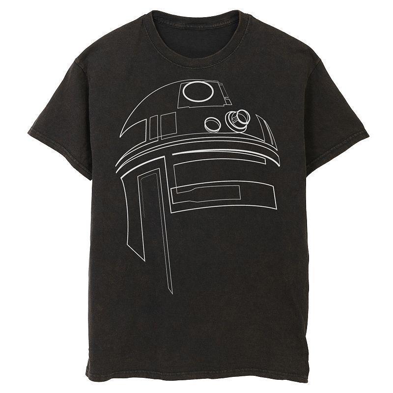 Mens Star Wars R2-D2 Outline Tee Black Product Image