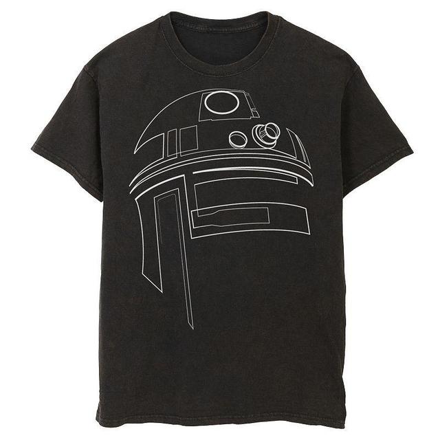 Mens Star Wars R2-D2 Outline Tee Black Product Image