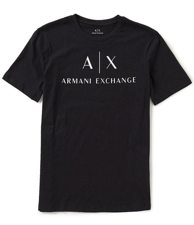 Armani Exchange Slim Fit AX Signature Logo Crew Neck Short Sleeve T-Shirt Product Image