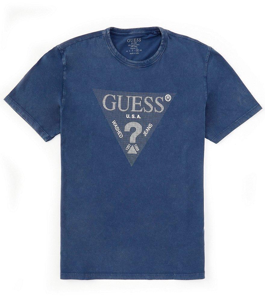 Guess Short Sleeve Treated Triangle Graphic T-Shirt Product Image