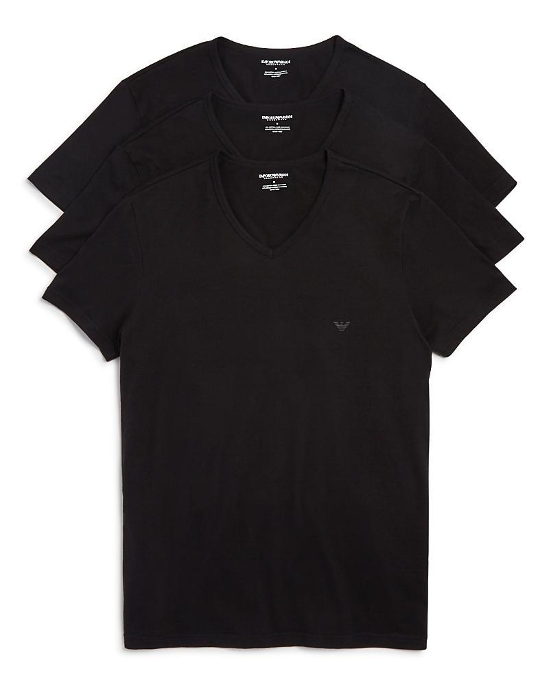 Emporio Armani 3-Pack V-neck Cotton T-Shirts Product Image