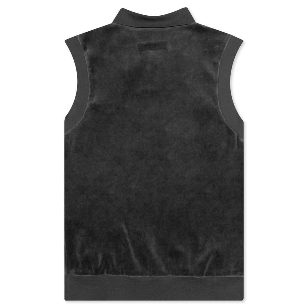 Essentials Women's Velour Sleeveless Polo - Iron Female Product Image