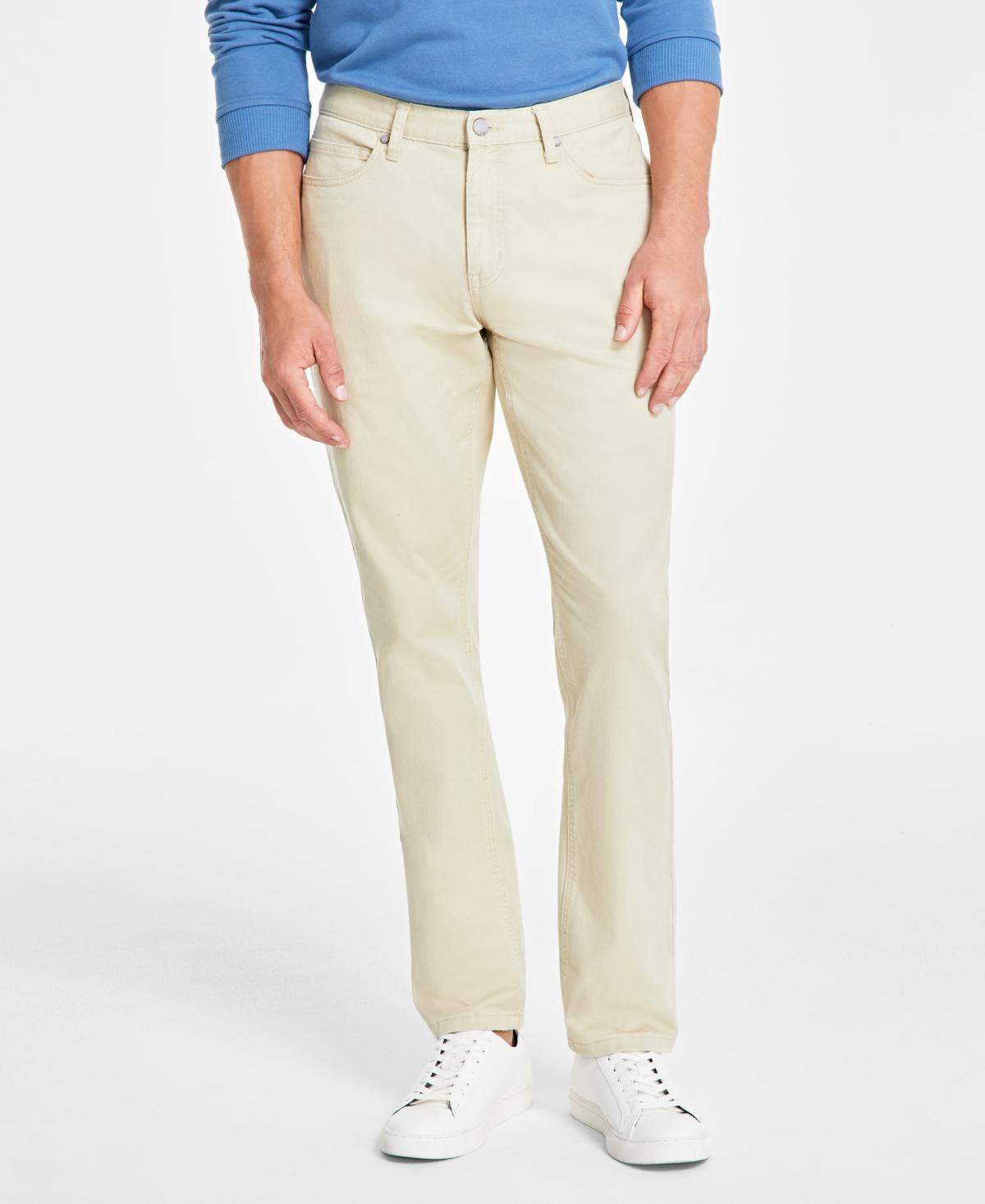 Alfani Mens Five-Pocket Straight-Fit Twill Pants, Created for Macys Product Image