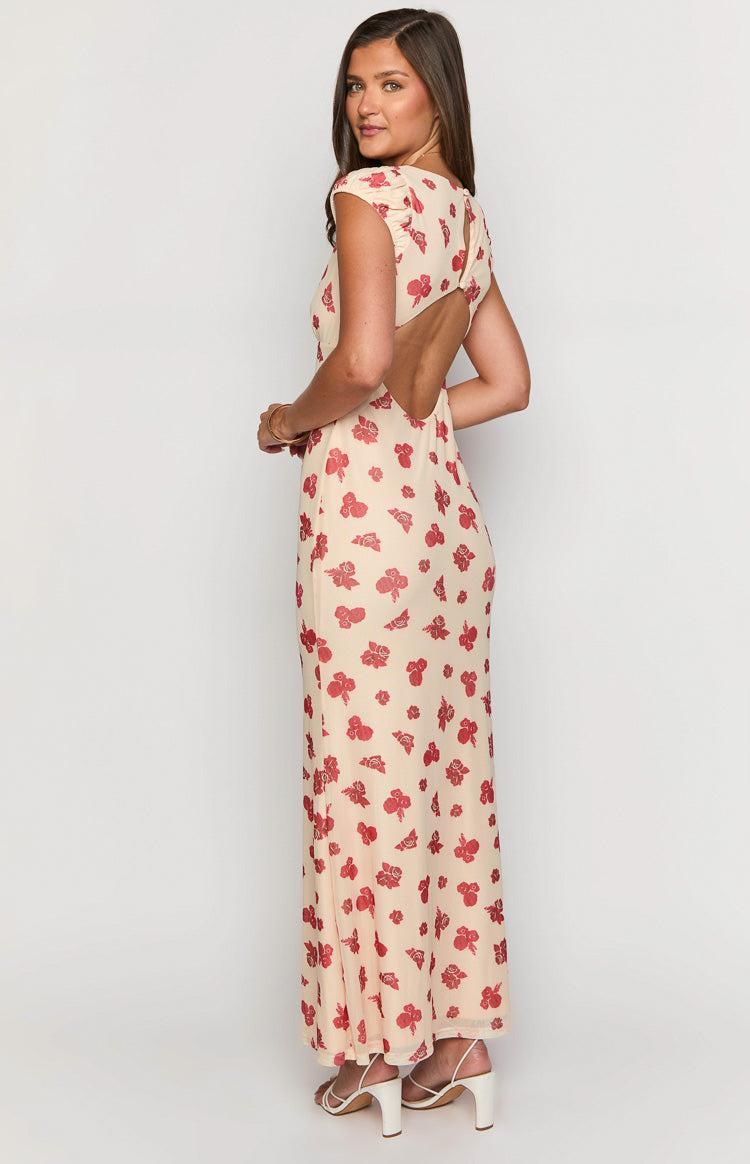 Cali Red Floral Maxi Dress Product Image