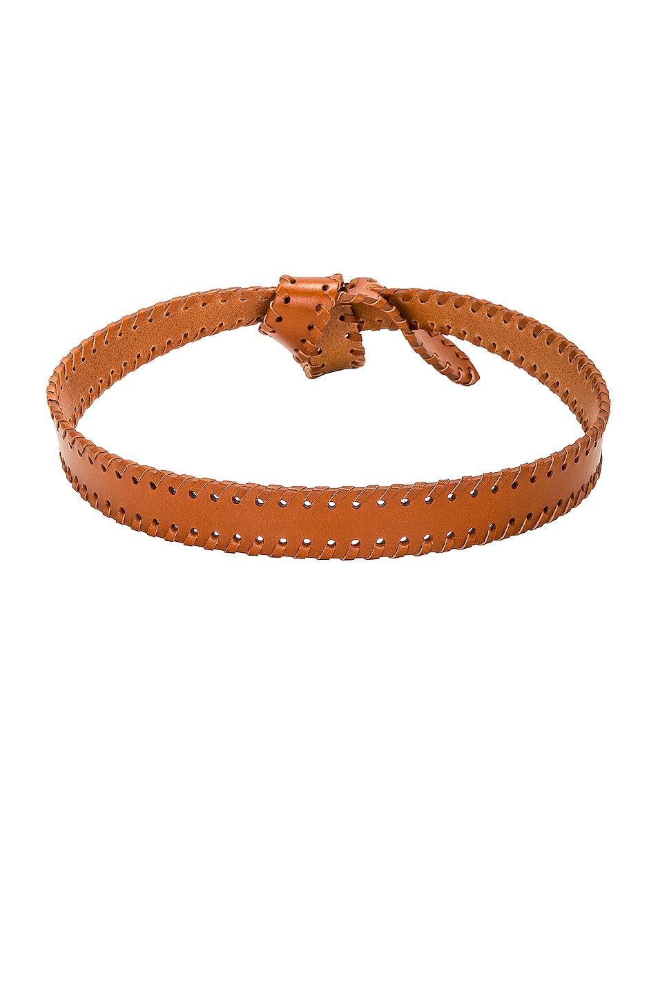 Isabel Marant Lecce Braided Leather Belt in Natural - Brown. Size M (also in S). Product Image