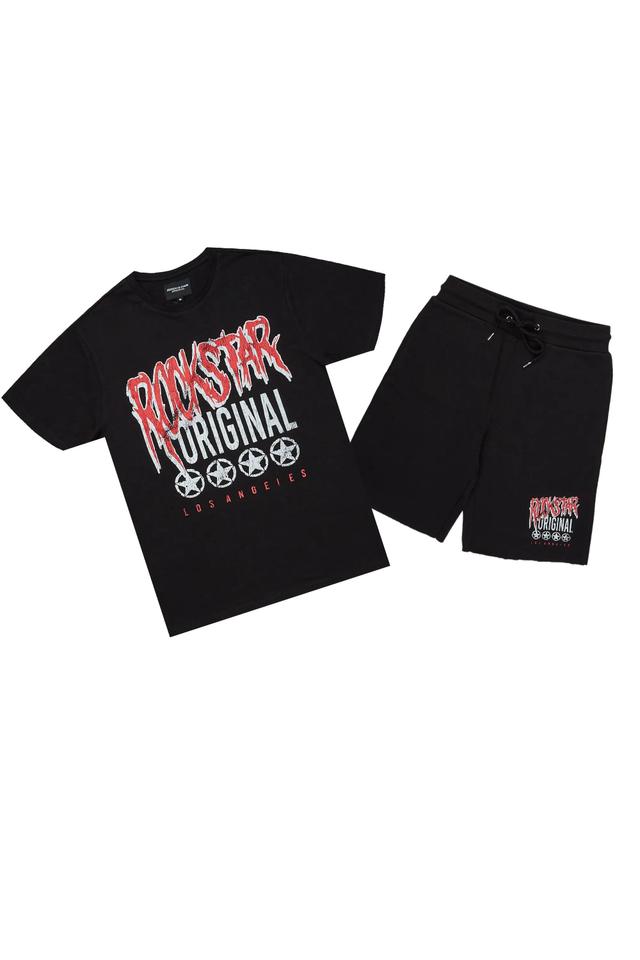 Wizzurd Black T-Shirt/Short Set Male Product Image