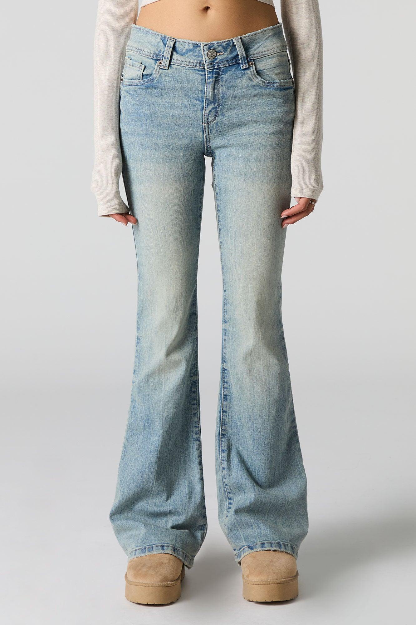 Vintage Light Wash Low Rise Flare Jean Female Product Image