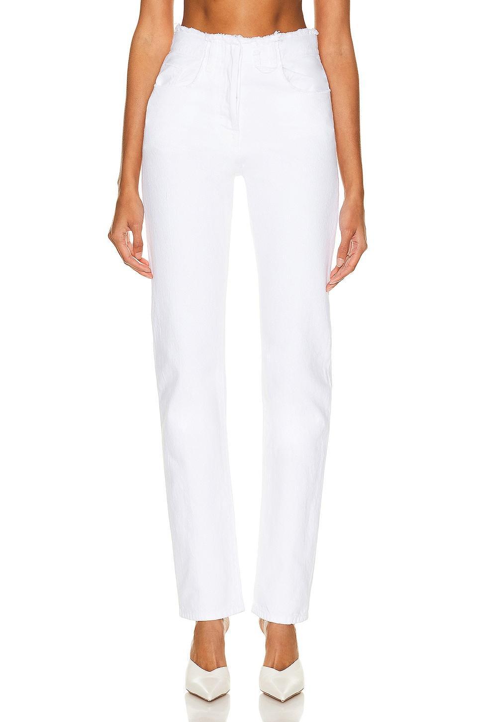 JACQUEMUS Le De Nimes Linon Pant in White Product Image