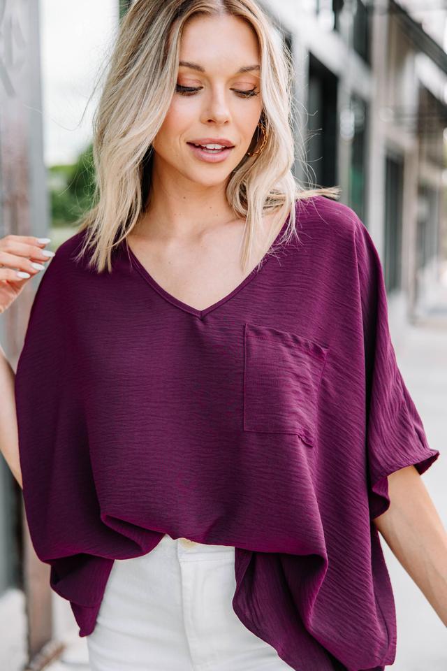 Couldn't Be Better Plum Purple Top Female Product Image