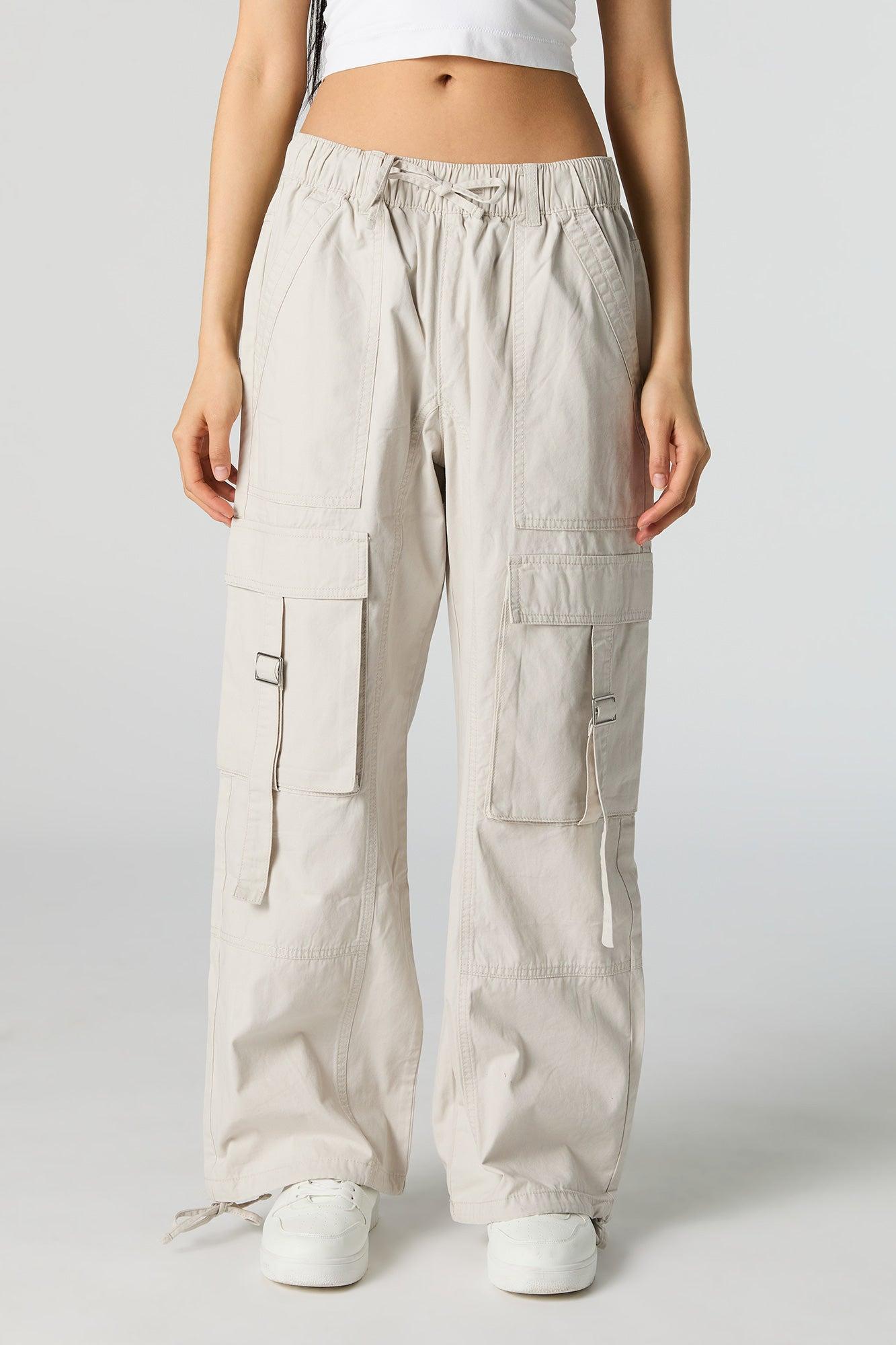 Drawstring Straight Leg Utility Cargo Pant Female Product Image