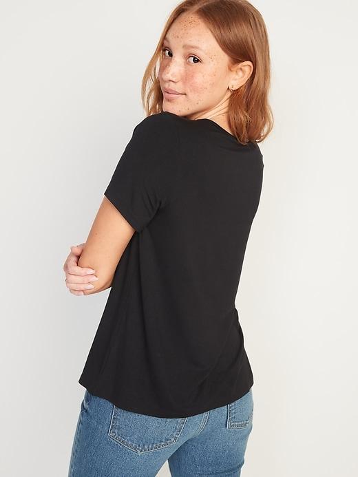 Luxe Crew-Neck T-Shirt for Women Product Image