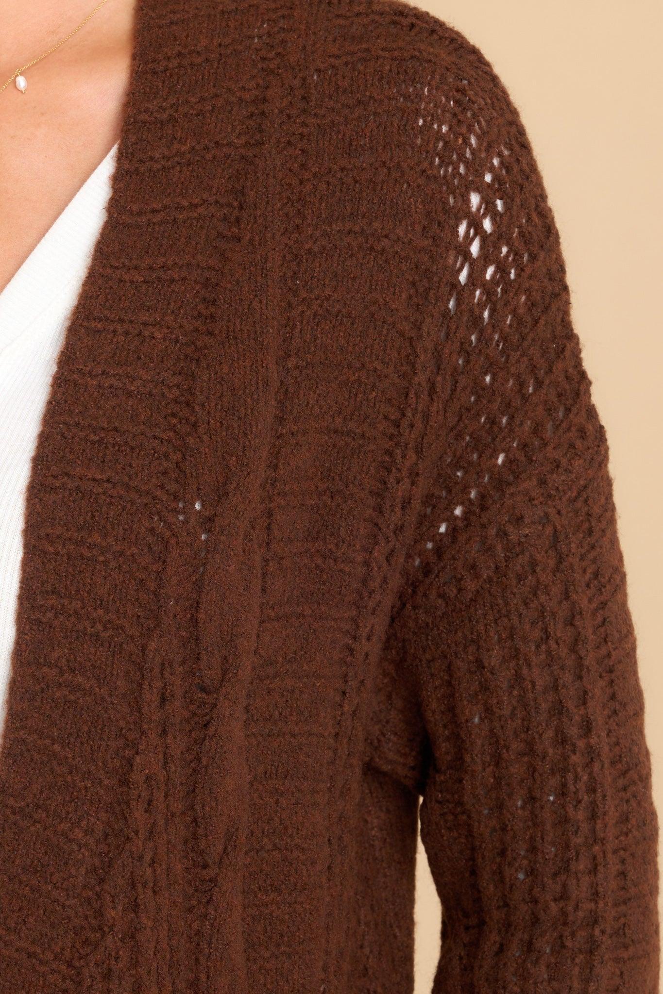 By The Fireplace Brown Cardigan Product Image