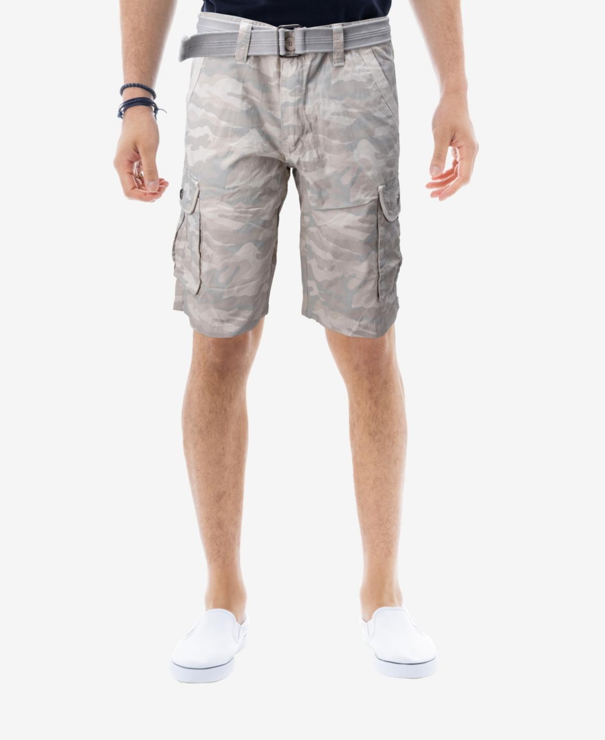 Mens Belted Twill Tape Cargo Shorts Product Image