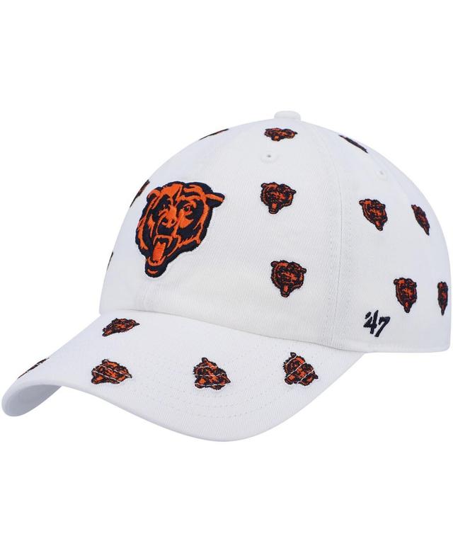 Womens 47 White Chicago Bears Confetti Clean Up Logo Adjustable Hat Product Image