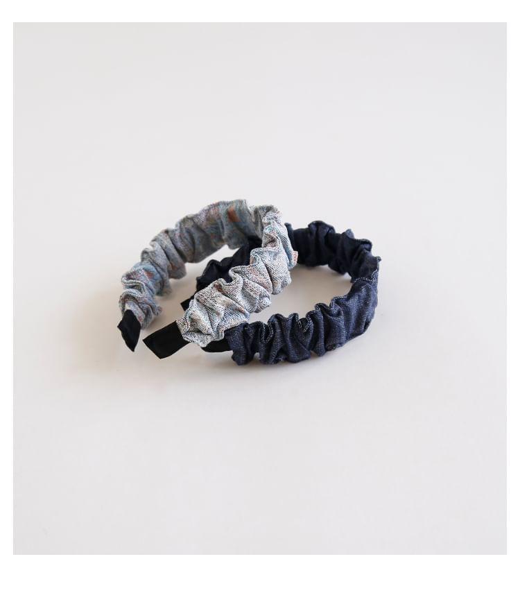 Ruffle Denim Headband Product Image