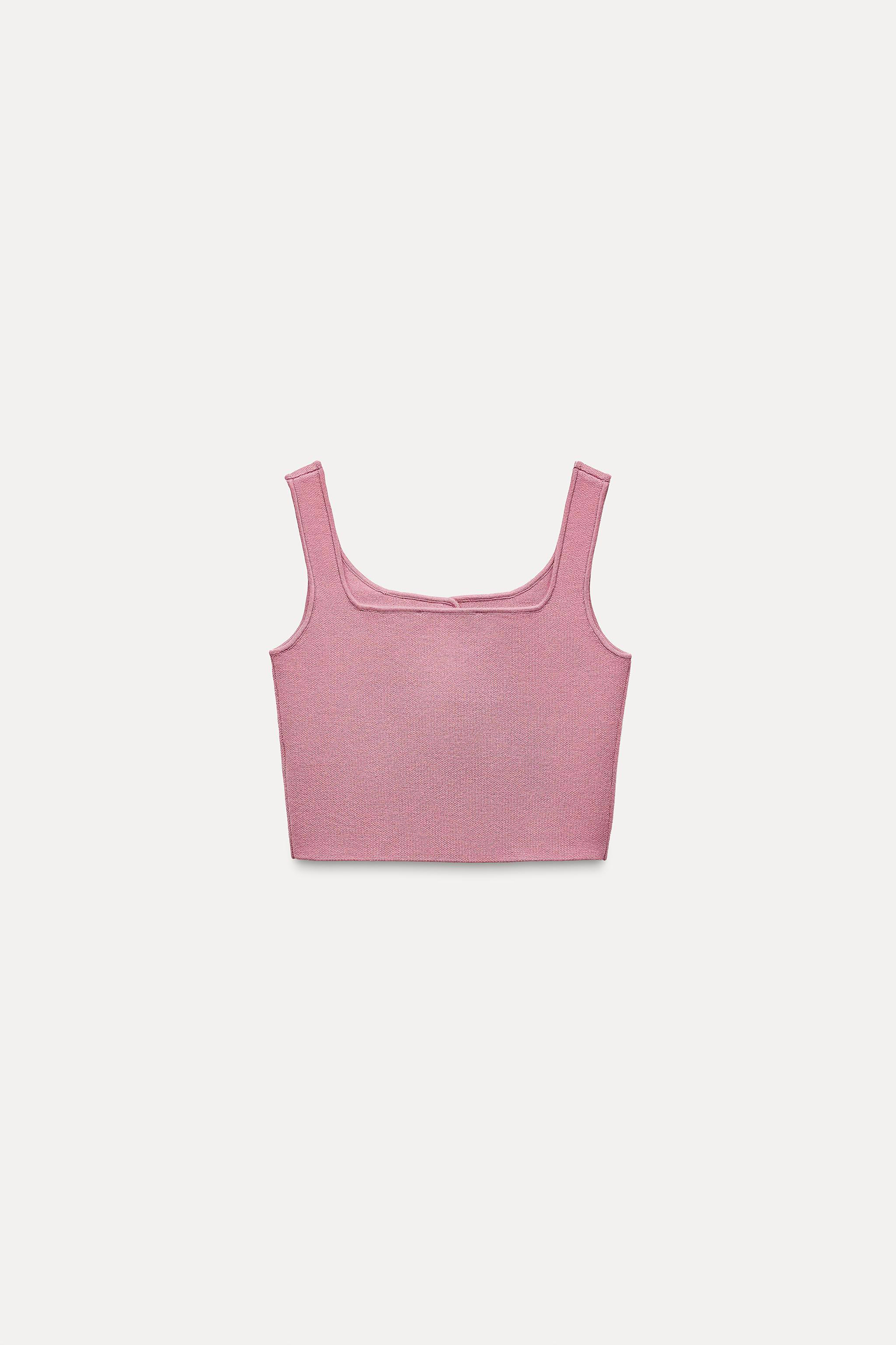 BASIC KNIT CROP TOP Product Image