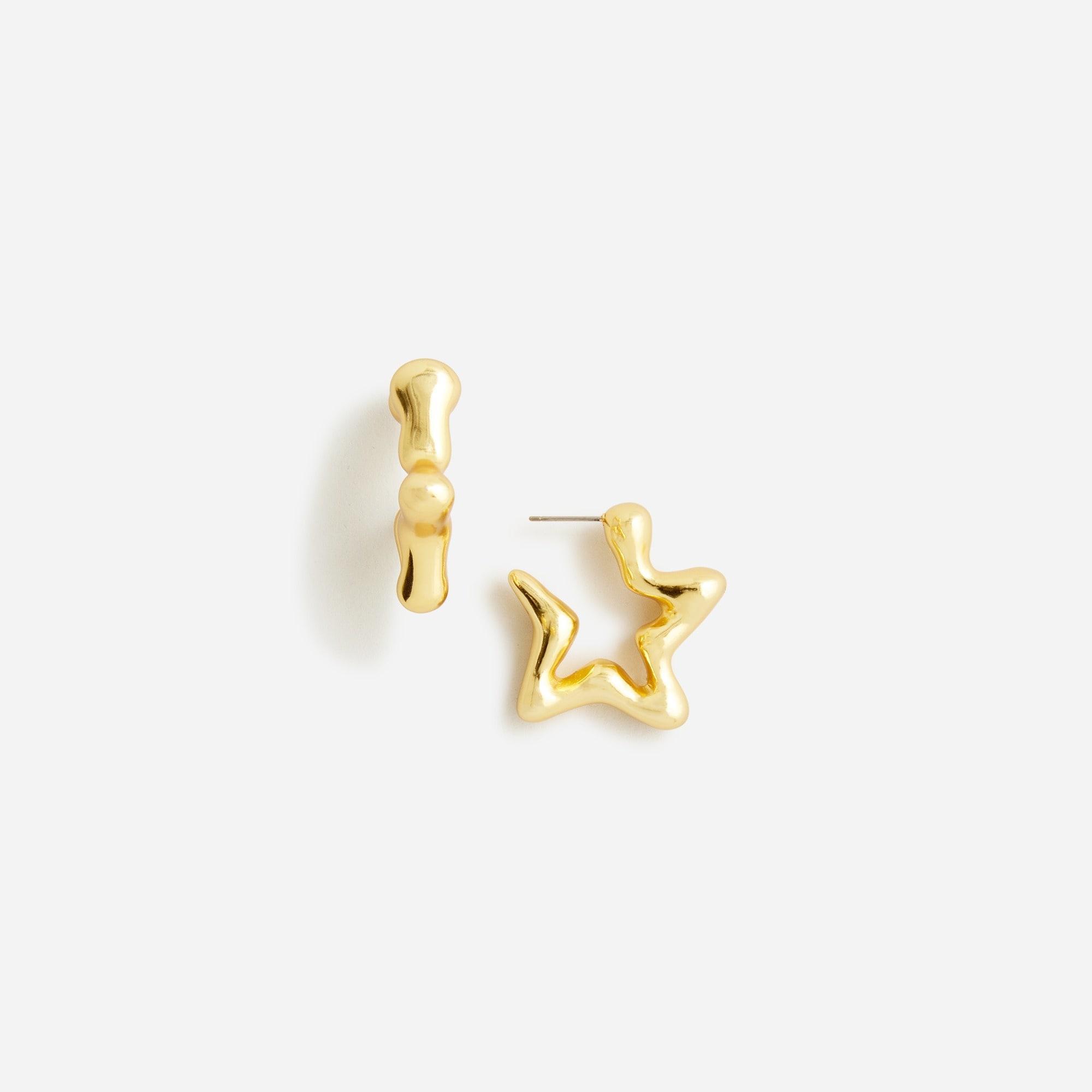 Star hoop earrings product image