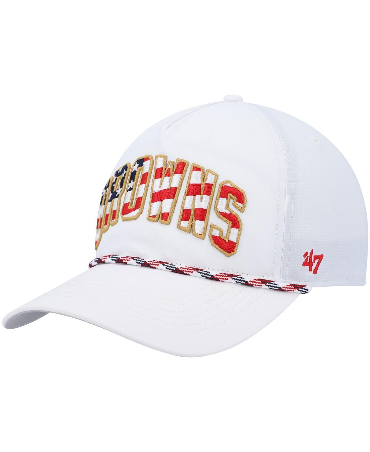 Mens 47 White Cleveland Browns Hitch Stars and Stripes Trucker Adjustable Hat Product Image