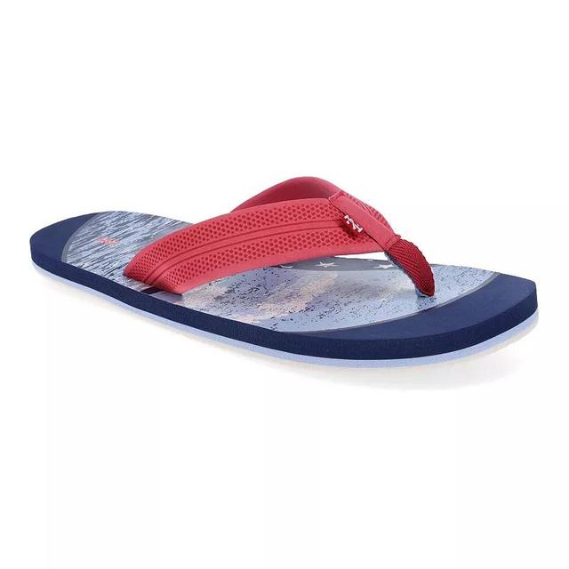 IZOD Mens T-Shirt Printed Flip Flop Sandals Product Image