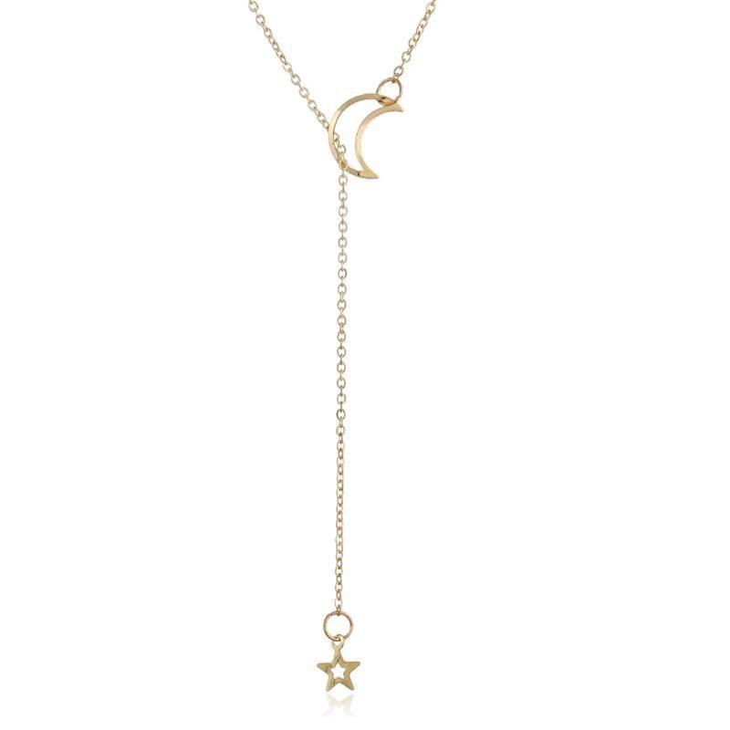 Moon Star Drop Necklace Product Image