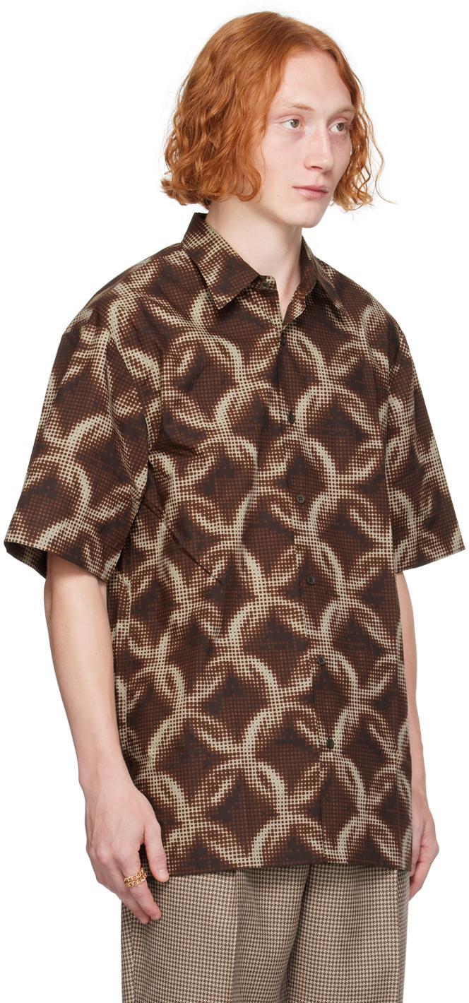 DRIES VAN NOTEN Brown Graphic Shirt In 703 Brown Product Image