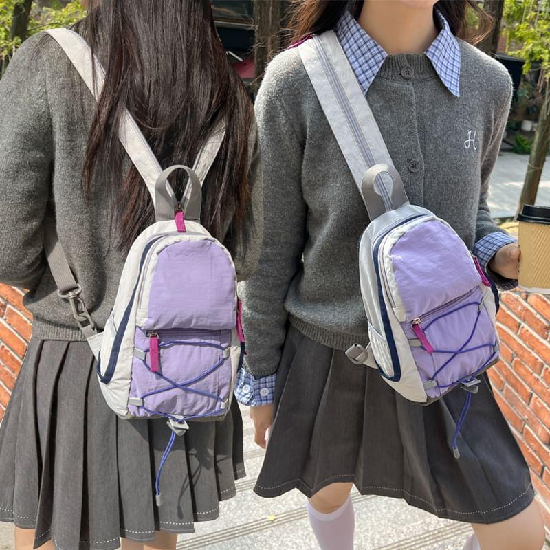 Drawstring Multi-Pocket Backpack Product Image