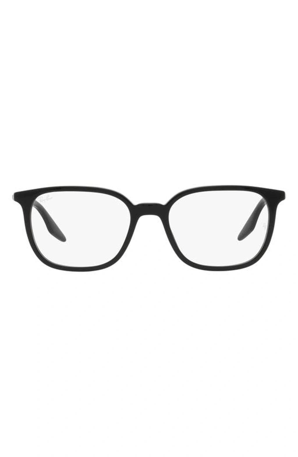 RAY BAN 54mm Square Optical Glasses In Black Product Image