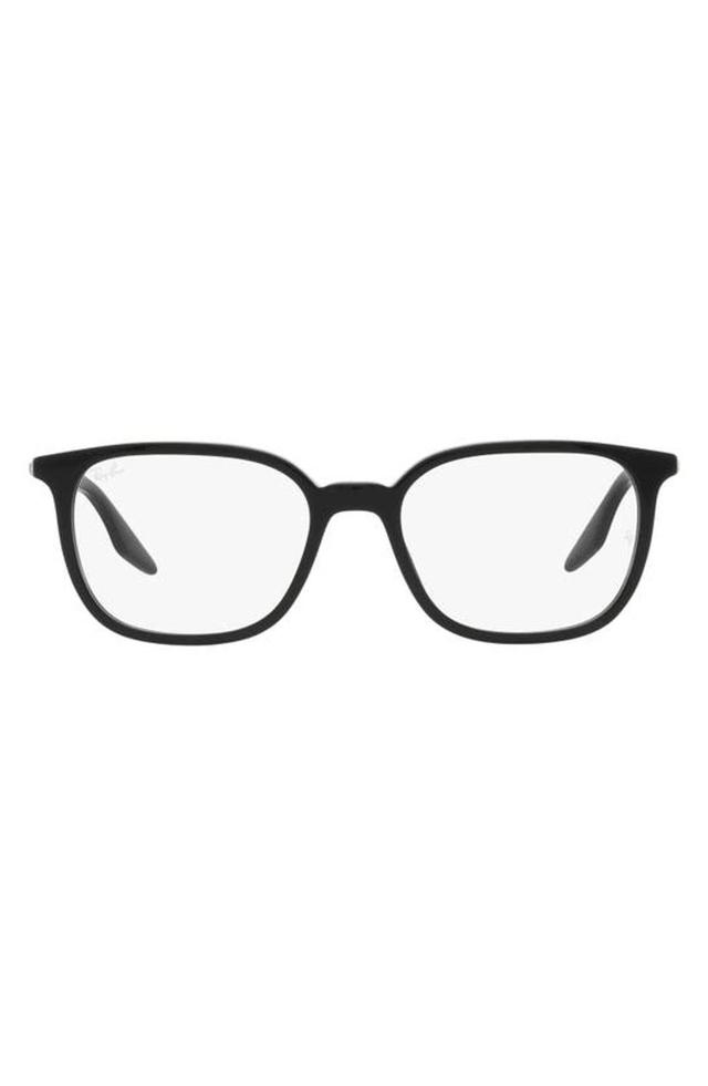 RAY BAN 54mm Square Optical Glasses In Black Product Image