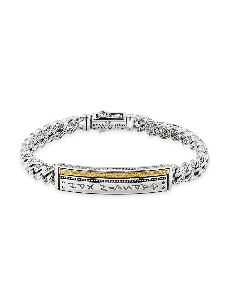 Womens Laconia Sterling Silver & 18K Yellow Gold Bar Bracelet Product Image